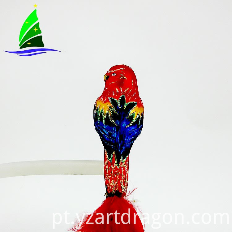 Ornamento de vidro do pássaro do Natal Glass Christmas Bird Ornament